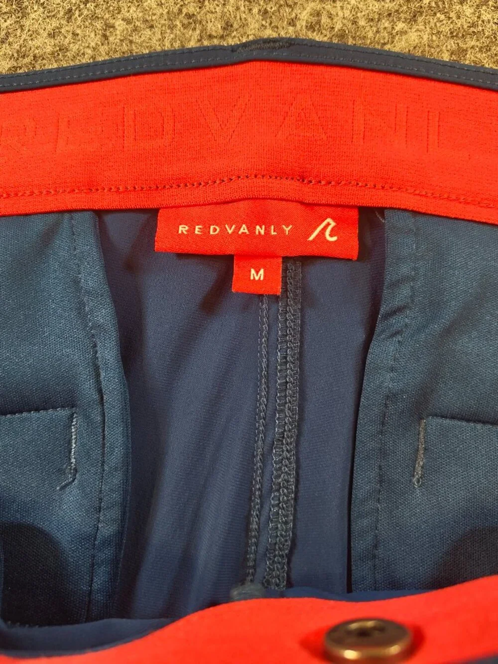 REDVANLY Men’s Performance Shorts – Navy – Size M